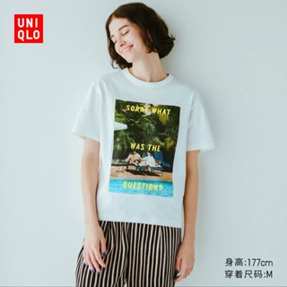 ใหม่ Uniqlo เสื้อยืดแขนสั้น พิมพ์ลาย Sofia Coppola สําหรับผู้หญิง (UT) 456408