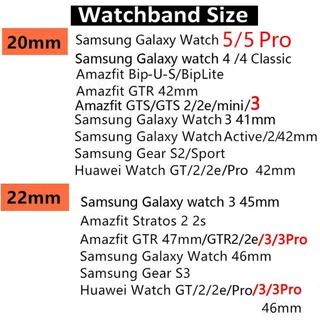 SAMSUNG 20มิลลิเมตร22มิลลิเมตรซิลิโคนสําหรับ ซัมซุง กาแลคซี นาฬิกา6 5 มือโปร 4คลาสสิก44 40 42มิลลิเมตร46มิลลิเมตรสําหรับหัวเว่ยนาฬิกาgt 2/3ฟุตบอลแบบนาฬิกาสมาร์ทวง