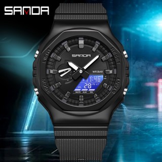 Reloj hombre นาฬิกาข้อมือดิจิทัล LED SANDA 3167 -1 อเนกประสงค์ กันน้ํา 50 ม. สําหรับผู้ชาย 2023