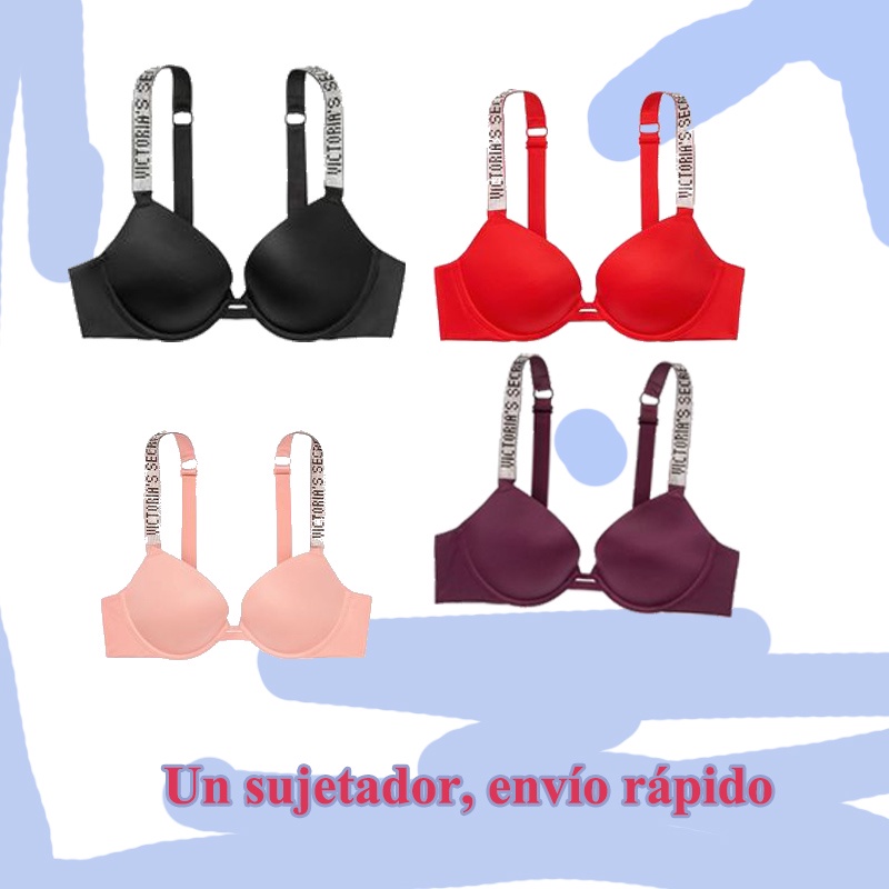 ชุดชั้นใน สายรัดไหล่ ขนาดใหญ่ ใส่สบาย ไร้รอยต่อ ประดับพลอยเทียม ลายโลโก้ Victoria's Secret