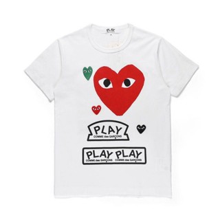 เสื้อยืดแขนสั้น พิมพ์ลาย PLAY COMME des GARCONS Kawakubo Ling CDG แฟชั่นฤดูร้อน สําหรับผู้ชาย และผู้หญิง