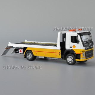 โมเดลรถบรรทุก Volvo Flatbed Truck Model Toy Traffic Rescue Wrecker สเกล 1:50 ของเล่นสําหรับเด็ก