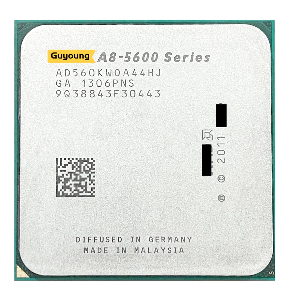 โปรเซสเซอร์ A8 5600K 5600 3.6GHz AD560KWOA44HJ 100W ใช้แล้ว HD 7560D Quad Core ซ็อกเก็ต FM2