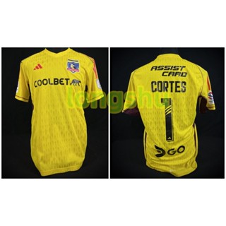 Colo-colo CORTES ปี 2023 2024 #เสื้อกีฬาฟุตบอล ลายทีมผู้รักษาประตู 1 ชุด ไซซ์ S-XXL