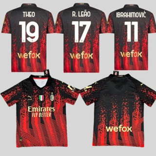 เสื้อกีฬาแขนสั้น ลายทีมชาติฟุตบอล Milan Fourth 2022 23AC คุณภาพสูง สําหรับผู้ชาย