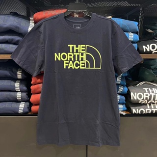 The NORTH FACE เสื้อยืดลําลอง แขนสั้น คอกลม พิมพ์ลายโลโก้ สําหรับผู้ชาย