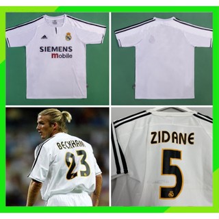 เสื้อกีฬาแขนสั้น ลายทีมชาติฟุตบอล Real Madrid 03 04 BECKHAM 23 S-XXL 2003 2004 ชุดเหย้า สําหรับผู้ชาย