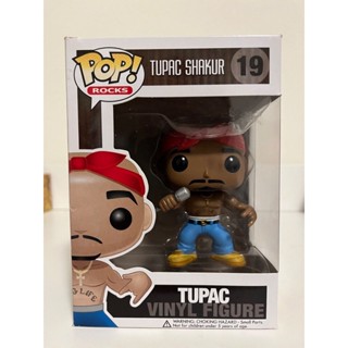 Funko Pop!ฟิกเกอร์ไวนิล Rocks Tupac Shakur 19# Tupac พร้อมตัวป้องกัน