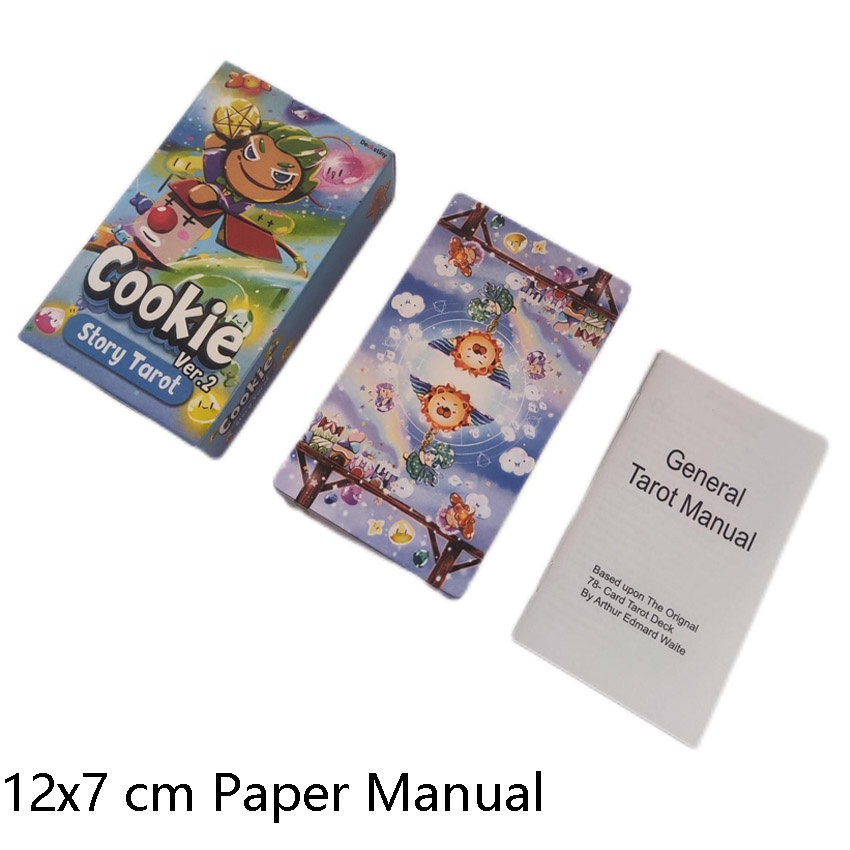 12x7 CM Cookie Story Tarot ver .2 Card Games Paper Manual