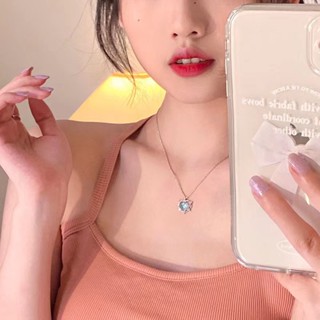 Magic Love Necklace Girls New Summer Sweet Niche Design Sense Alloy Clavicle Chain Internet Celebrant Peach Heart Necklace for Women