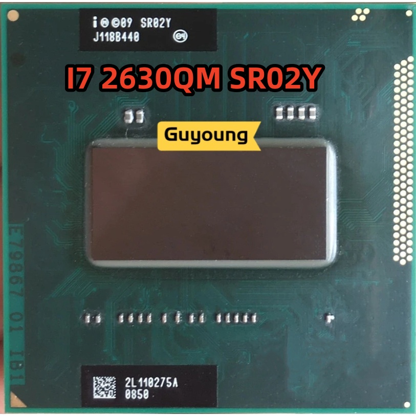 Core i7-2630QM i7 2630QM SR02Y 2.0 GHz Quad-Core แปดเธรด CPU โปรเซสเซอร์ 6M 45W ซ็อกเก็ต G2 / rPGA98