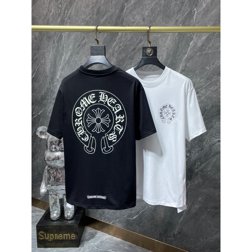 Cha- เสื้อยืดแขนสั้นลําลอง ทรงหลวม แฟชั่นสําหรับผู้ชาย และผู้หญิง