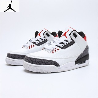 ของแท้ 100% N_ike Air Jordan 3 Retro OG AJ3 รองเท้าบาสเก็ตบอล สําหรับผู้ชาย และผู้หญิง