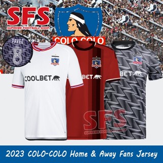 【SFS】เสื้อกีฬาแขนสั้น ลายทีมชาติฟุตบอล Colo-Colo ทรงหลวม คุณภาพสูง 2023 ไซซ์ S-2XL