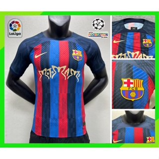 เสื้อกีฬาแขนสั้น ลายทีมชาติฟุตบอล Barcelona Jersey 22 23 Barcelona 2022 2023 ชุดเหย้า