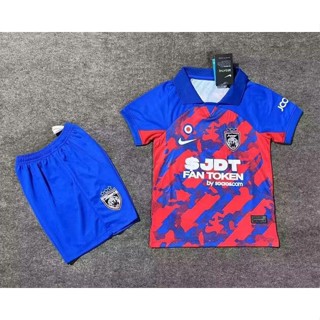 เสื้อกีฬาแขนสั้น ลายทีมชาติฟุตบอล Johor Home 2023 2024 ชุดเหย้า สําหรับเด็ก