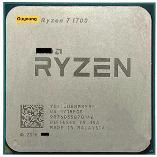 ซ็อกเก็ตโปรเซสเซอร์ CPU YZX Ryzen 7 1700 R7 1700 3.0 GHz Eight Core Sixteen Thread 65W YD1700BBM88AE AM4