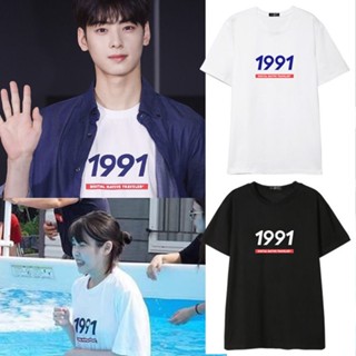 เสื้อยืดแขนสั้น พิมพ์ลาย ASTRO Merchandise Cha Yinyou IU Li Zhien แฟชั่นฤดูร้อน สําหรับผู้ชาย และผู้หญิง