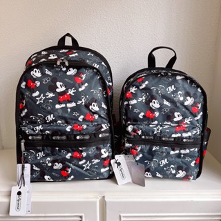 Lesportsac กระเป๋าเป้สะพายหลัง ขนาดเล็ก กันน้ํา พิมพ์ลายมิกกี้ L3747 L3746