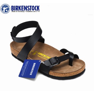 Birkenstock yara รองเท้าแตะลําลอง เนื้อแมตต์ สีดํา สไตล์คลาสสิค สําหรับสตรี 34-43