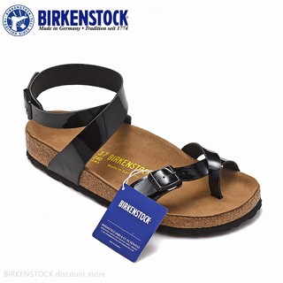 Birkenstock yara รองเท้าแตะกระจก สีดํา สไตล์คลาสสิก สําหรับผู้หญิง 34-43