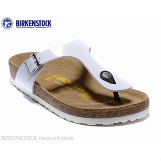 Birkenstock Gizeh รองเท้าแตะ พื้นกระจก สีขาว สไตล์คลาสสิก สําหรับผู้ชาย ผู้หญิง ไซซ์ 34-46