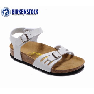 Birkenstock Bali รองเท้าแตะลําลอง เนื้อแมตต์ สีขาว สไตล์คลาสสิค สําหรับสตรี ไซซ์ 34-41