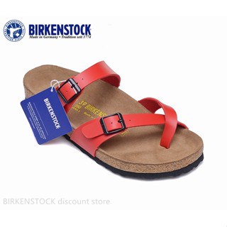 Birkenstock Mayari รองเท้าแตะ เนื้อแมตต์ สีแดง สไตล์คลาสสิก สําหรับผู้ชาย ผู้หญิง 34-46