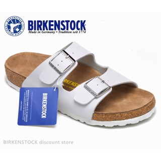 Birkenstock Arizona รองเท้าแตะ คลาสสิก สีขาว สําหรับผู้ชาย ผู้หญิง