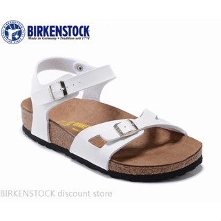 Birkenstock Rio รองเท้าแตะลําลอง เนื้อแมตต์ สีขาว สไตล์คลาสสิค สําหรับสตรี ไซซ์ 34-41