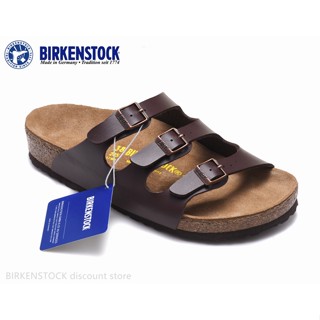 Birkenstock Florida รองเท้าแตะ คลาสสิก เนื้อแมตต์ สีน้ําตาล สําหรับผู้ชาย ผู้หญิง 34-46