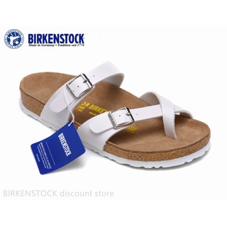 Birkenstock Mayari รองเท้าแตะ พื้นสีขาว เนื้อแมตต์ สไตล์คลาสสิก สําหรับผู้ชาย และผู้หญิง ไซซ์ 34-46