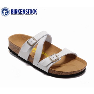 Birkenstock Salina รองเท้าแตะลําลอง เนื้อแมตต์ สีขาว สไตล์คลาสสิค สําหรับสตรี ไซซ์ 35-41