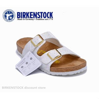 Birkenstock Arizona รองเท้าแตะ พิมพ์ลายงู สําหรับผู้ชาย ผู้หญิง ไซซ์ 34-46