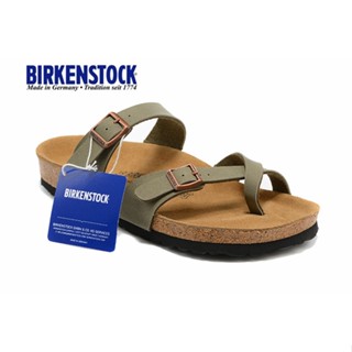 รองเท้าแตะ Birkenstock สีเทา น้ํามันขี้ผึ้ง ไซซ์ 34-43