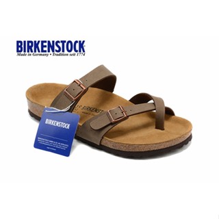 Birkenstock รองเท้าแตะ Birkenstock สีกาแฟ น้ํามันขี้ผึ้ง 34-43