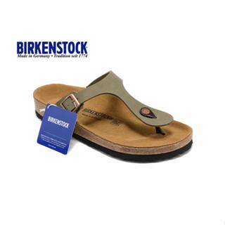 Birkenstock รองเท้าแตะ สีเทา น้ํามันขี้ผึ้ง 34-43