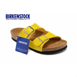 Birkenstock กระจกสองปุ่ม สีเหลือง 34-43