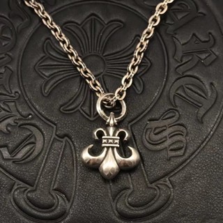 CHROME HEARTS สร้อยคอโซ่เงินสเตอร์ลิง 925 จี้รูปหัวใจ สไตล์ฮิปฮอป วินเทจ หรูหรา