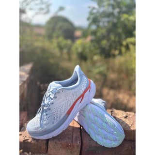 [พร้อมส่ง] Hoka ONE Clifton 8 รองเท้าผ้าใบ รองเท้าวิ่ง ดูดซับแรงกระแทก สีเทา สีเงิน สีแดง 2023