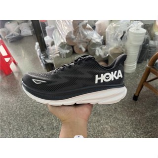 [พร้อมส่ง] Hoka ONE Clifton 9 รองเท้าผ้าใบ รองเท้าวิ่ง ดูดซับแรงกระแทก สีดํา สีขาว 2023