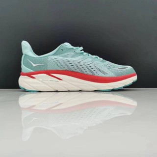 [พร้อมส่ง] Hoka ONE Clifton 8 Shock รองเท้าวิ่ง ดูดซับแรงกระแทก สีฟ้า สีแดง 2023