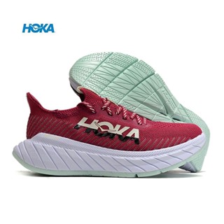 [พร้อมส่ง] Hoka ONE CARBON X3 รองเท้าวิ่ง สําหรับผู้ชาย และผู้หญิง สีแดงกุหลาบ สีดํา 2023