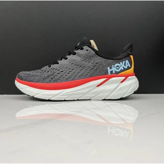 [พร้อมส่ง] Hoka ONE Clifton 8 รองเท้าวิ่ง สีดํา สีแดง สําหรับผู้ชาย และผู้หญิง 2023