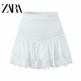 Zara กระโปรงไดอารี่ เอวสูง ยืดหยุ่น เข้ากับทุกการแต่งกาย สําหรับผู้หญิง