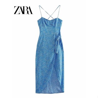 Zara ชุดคอร์เซ็ท รัดรูป ผูกปม ผ่าข้าง สําหรับผู้หญิง