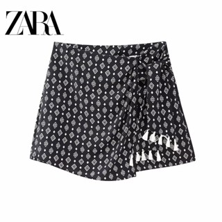 Zara รองเท้าลําลอง ข้อสั้น ผูกเชือก เข้ากับทุกการแต่งกาย สําหรับผู้หญิง