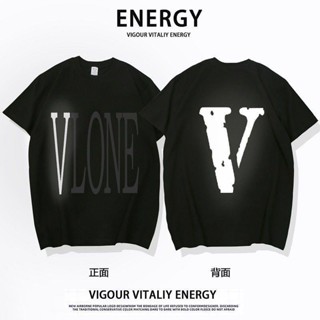 ใหม่ เสื้อยืดแขนสั้น ผ้าฝ้าย 100% พิมพ์ลาย VLONET เข้ากับทุกการแต่งกาย สไตล์ฮ่องกง สําหรับผู้ชาย