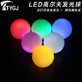 Yixi ลูกกอล์ฟเรืองแสง LED สามชั้น สีโมโนโครม หลากสีสัน สําหรับฝึกตีกอล์ฟ