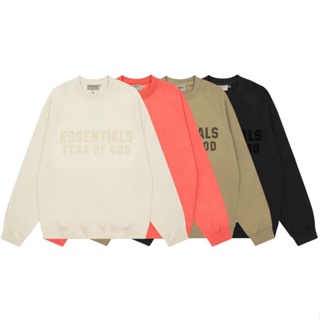 เสื้อกันหนาว คอกลม ผ้าฟลีซ โอนความร้อน ลาย Fear of God Flocking